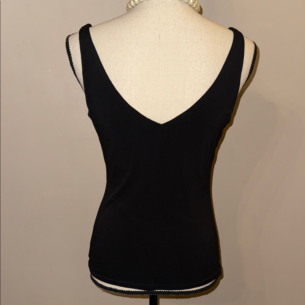 Cache Black Sleeveless Blouse with Embellished Detail - Picture 6 of 13